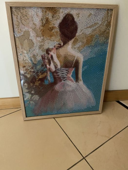 Алмазна мозаїка Балерина 50*40 готова з рамкою