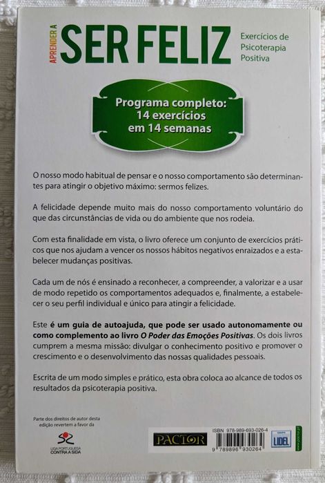 Aprender a Ser Feliz Exercícios de Psicoterapia Positiva
