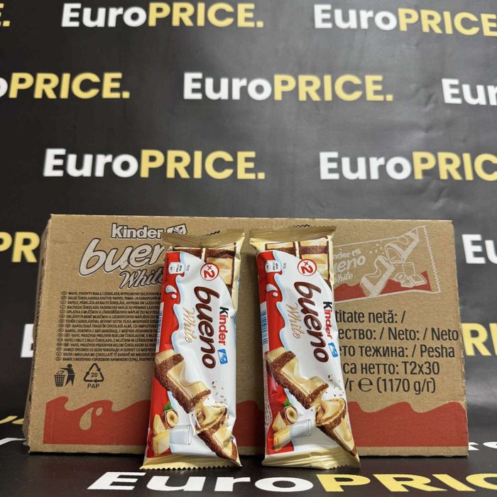 АКЦІЙНА ЦІНА‼️ Шоколадний батончик Kinder Bueno чорний/білий 43г.