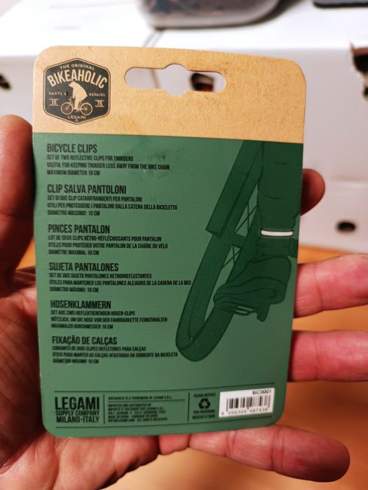 Clips Fixação de calças Bicicleta