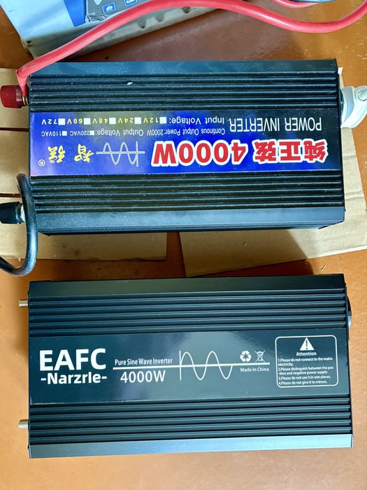 Інвертор EAFC, Moexsiac 4000W 12-220V, Output waveform: Pure sine wave