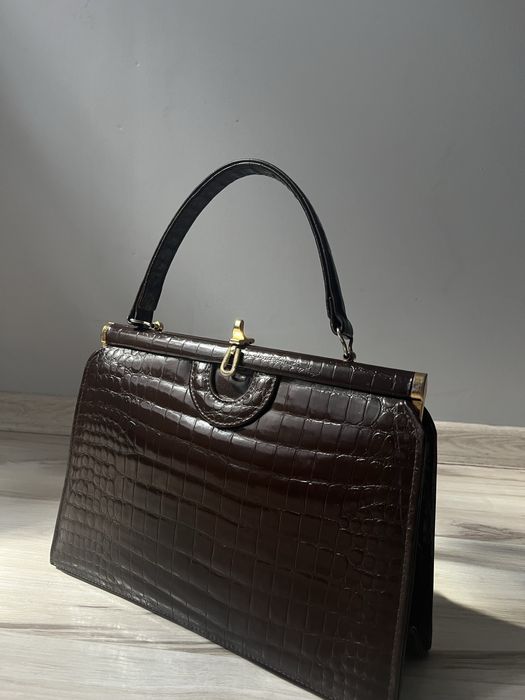 Torebka ze skóry z lat 50/60