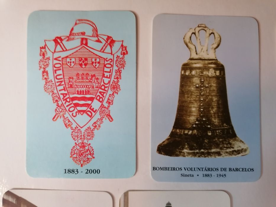 Conjunto de 14 calendários de 2001 dos Bombeiros Voluntários Barcelos