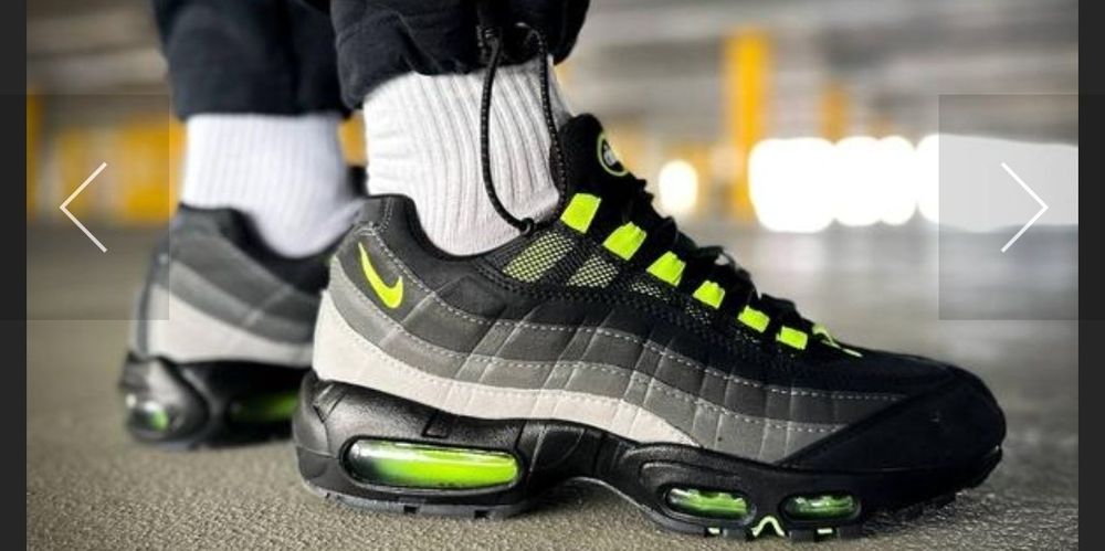 Кросівки Nike Air max 95 GS  "Volt Smoke Grey"розмір 37
