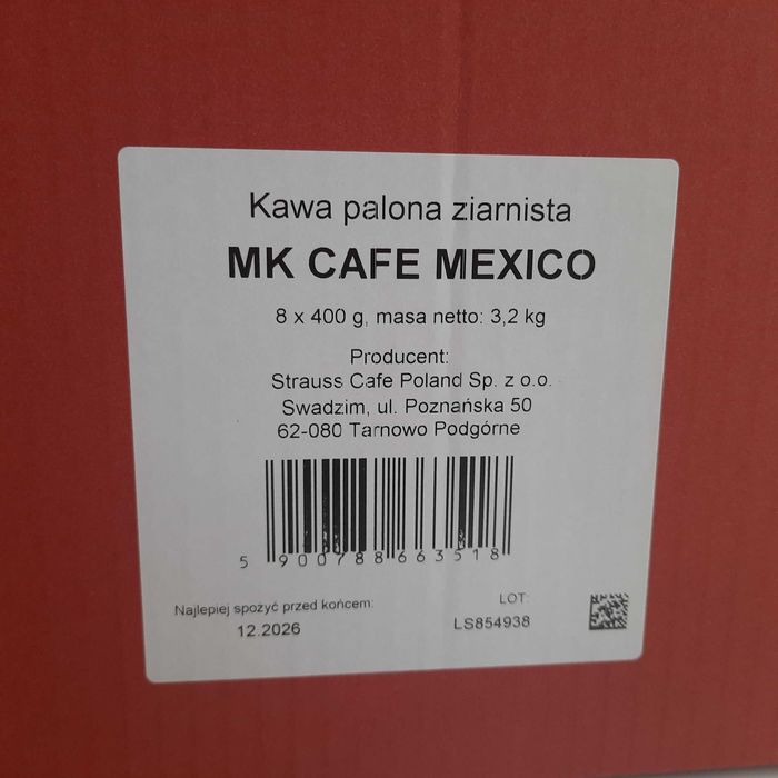 Kawa ziarnista MK Cafe Mexico 8 x 400g