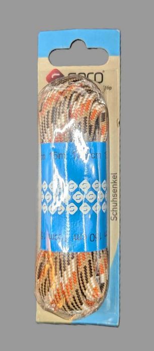 Sznurowadła trekkingowe 150 cm – Brązowo-Pomarańczowe, poliester