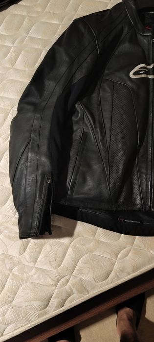 Blusão Motard em pele  genuína Alpinestars