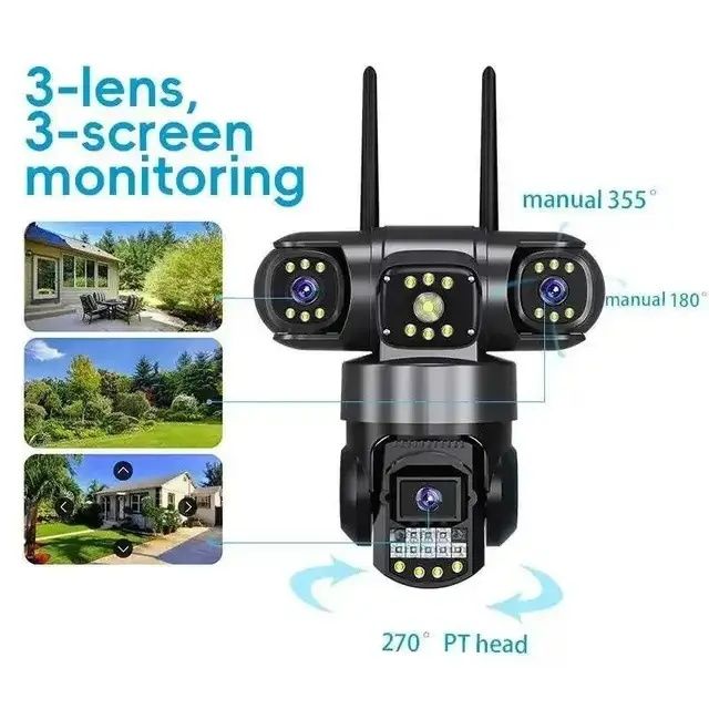 Вулична Wi-Fi камера відеоспостереження SC28 15 MP 3 обьект V380 10052