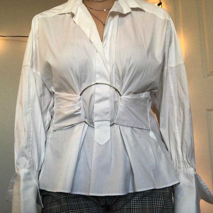 Біла сорочка блуза 48 розмір ZARA