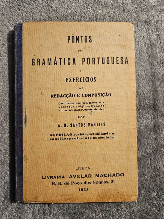 Pontos de gramática portuguesa e exercícios de redacção e composição