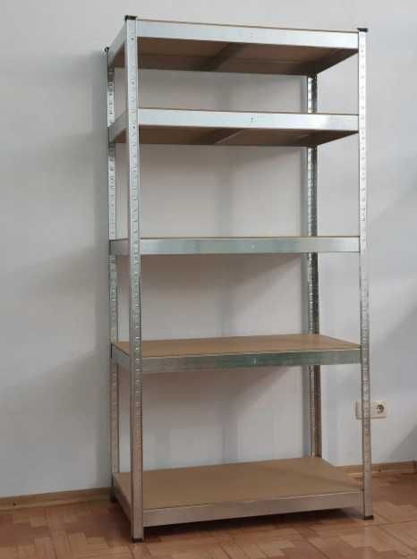 Стелаж поличковий для складу дому гаражу оцинкований полки з мдф