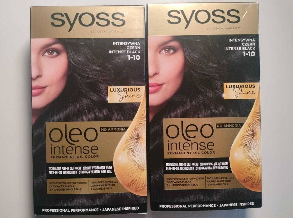 Farba Syoss Oleo Intense 1-10 intensywna czerń. Cena za 2 szuki