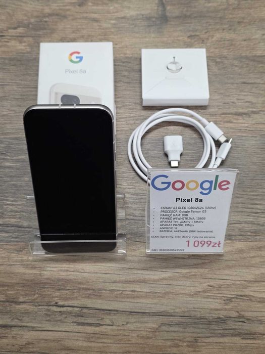 Google Pixel 8a 8/128GB stan db gwarancja
