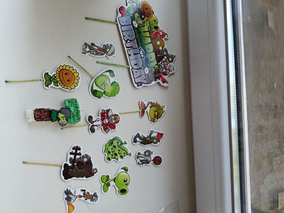 Фотозона аксесуари на день народження рослини проти зомбі Plants vs.  Zombies