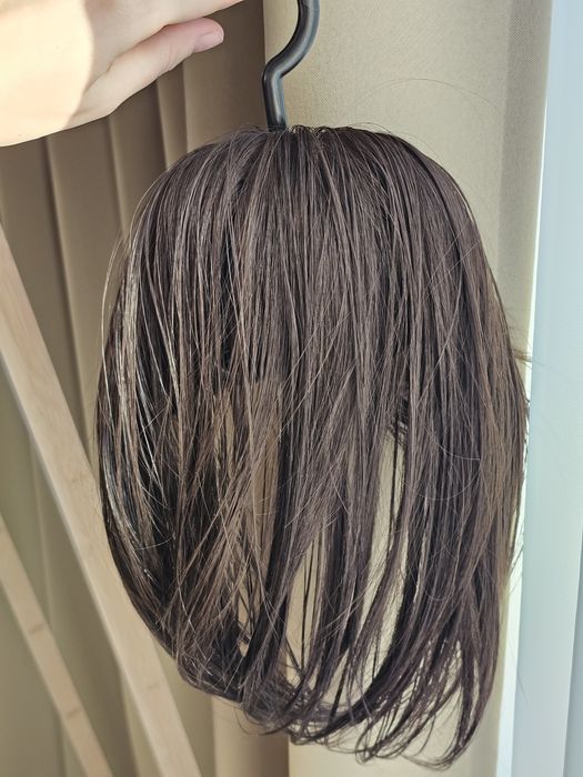 ‼️Медична накладка топпер з натурального волосся напівперука