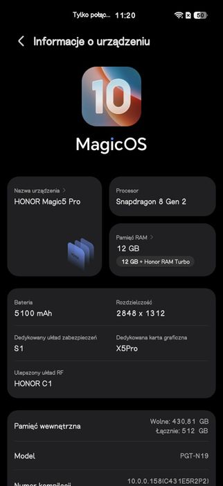 Honor Magic 5 Pro Smartfon