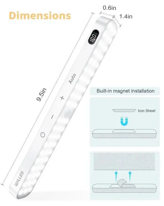 LED лампа з датчиком руху Willed Wus-014
