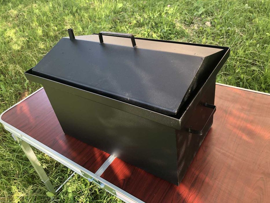 ‼️ Коптильня горячего копчения (коптилка) Черная сталь | нержавейка ‼️