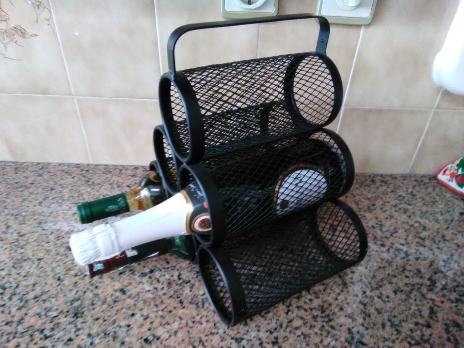 Garrafeira porta-garrafas de metal nova adega cozinha casa quarto apartamento vivenda gabinete escritório.