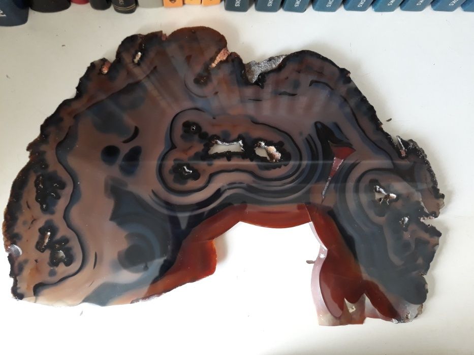 Lâmina de geode de Agata cornalina