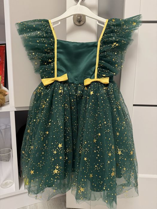 Зелена святкова дитяча сукня/новорічна