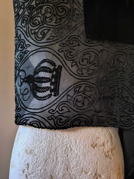 Chusta, szal , apaszka elegancka czarna z aksamitu, miękka, delikatna