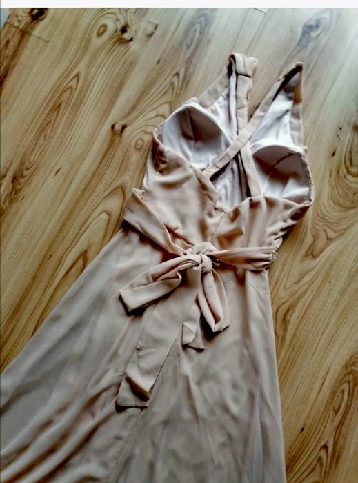 Elegancka sukienka długa wesele studniówka cywilne S