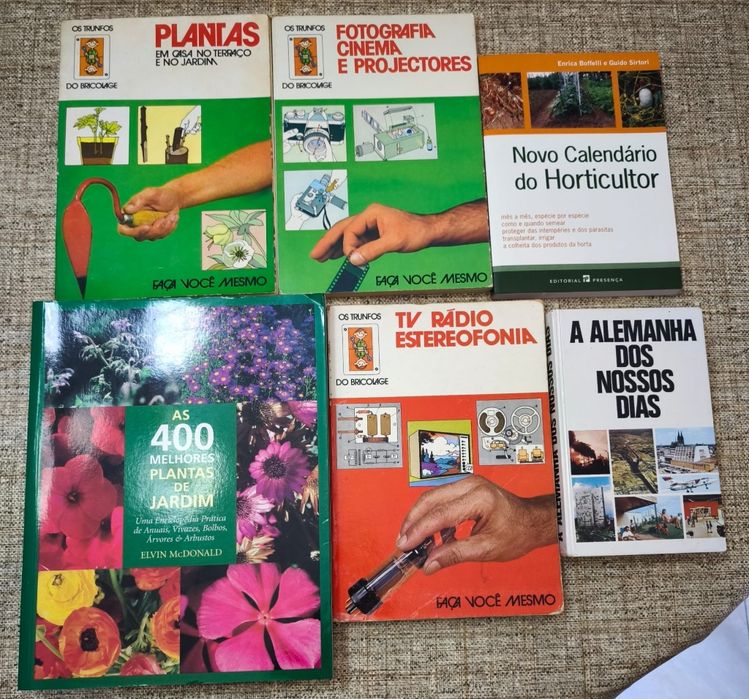Livros plantas jardim/horticultor/fotografia, TV, rádio, cinema/Aleman