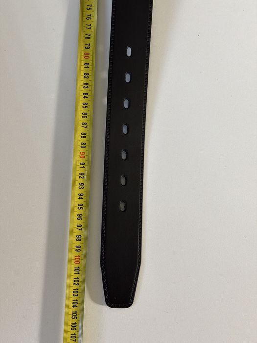 Pasek do spodni męski czarny klasyczny skóra naturalna szerokość 3,8 cm