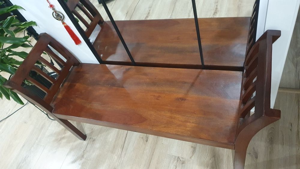 Ławeczka z litego drewna