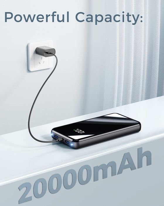 YILANS JM1 Pro Powerbank 20000mAh USB-C 2x USB 22,5W latarka QC 4.0