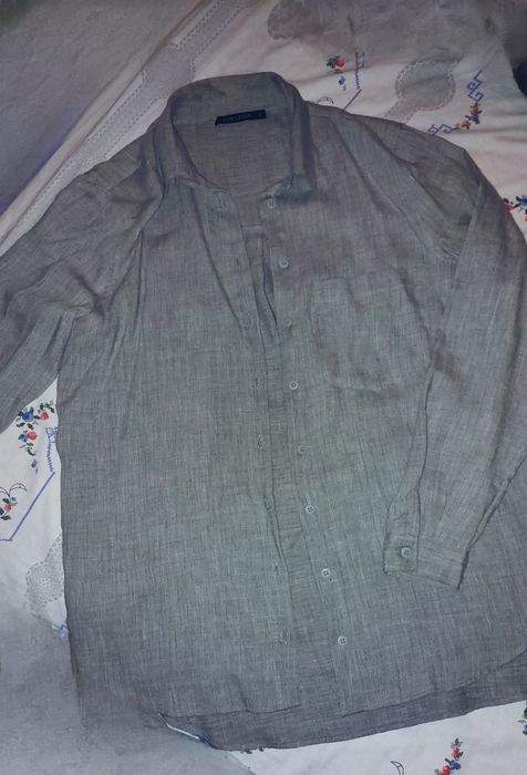 Сіра сорочка льон
