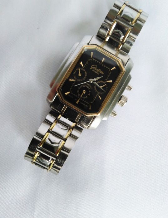 Часы кварцевые "Glashutte" мужские, классические, новые,