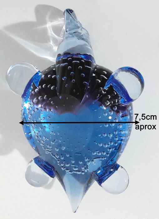 Tartaruga decorativa em vidro soprado