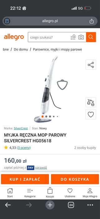 Mop parowy super stan