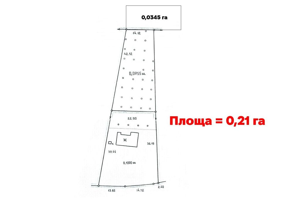 0.21 га на початку вул. КРАМАТОРСЬКОЇ