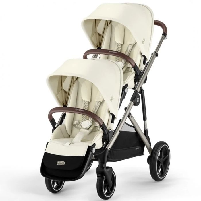 Cybex Gazelle S 2023 wózek dla bliźniąt rok po roku Seashell Beige beż