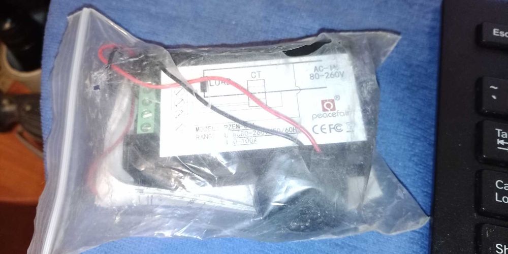 Измеритель мощности PZEM-061 220В/100А