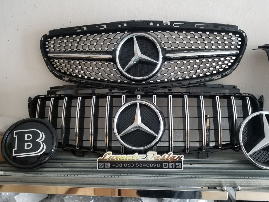 Решетка радиатора GT AMG Diamond A C E CLA GLA GLC GLE GLS 205 212 213