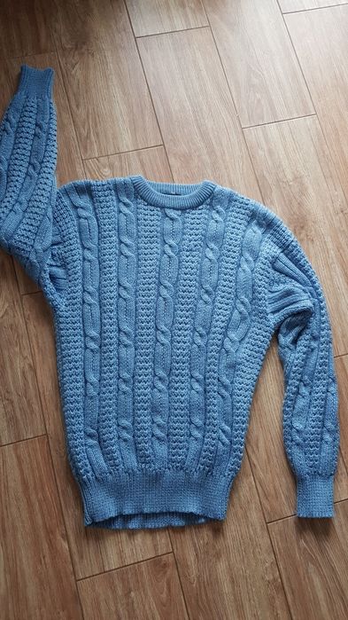 Fellow sweterek warkocze na zimę r xl 30%welna