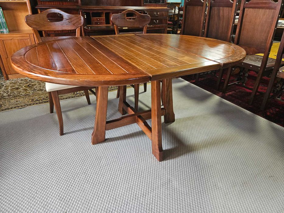 Round extendable table - Solid wood - Good condition64285418966658123