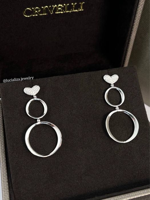 Сережки CRIVELLI Оригінал Біле золото