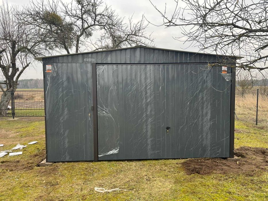 Garaż Blaszany 4x5 Dach dwuspadowy