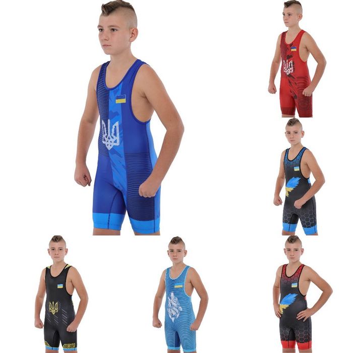 Трико для борьбы детское SP-Sport UKRAINE рост 128-177 см 8 видов