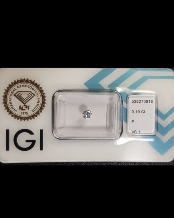 BRYLANT! 0.19ct Naturalny f vs1 Certyfikat IGI DIAMENT!