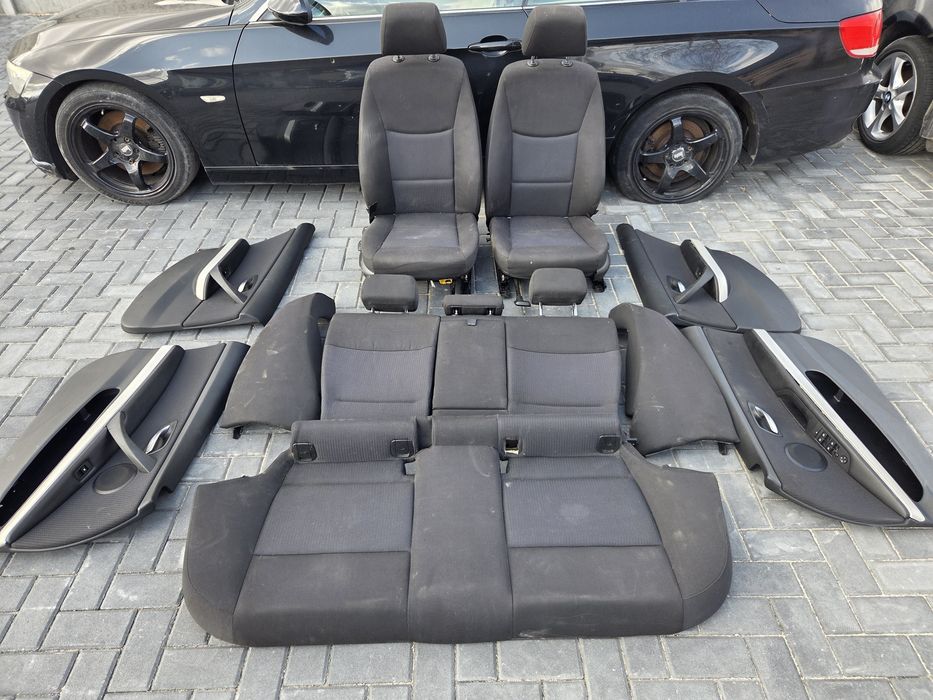 Tapicerka BMW e90 welur kanapa dzielona fotele boczki komplet