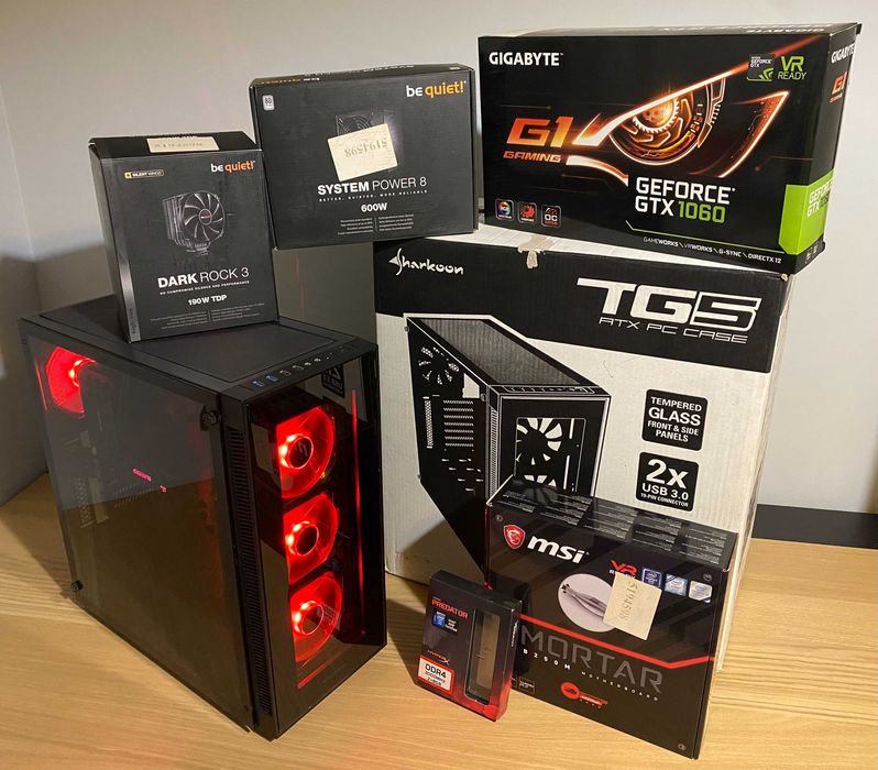 Komputer gamingowy Intel i5 GTX 1060 6GB 16GB DDR4 SSD + HDD