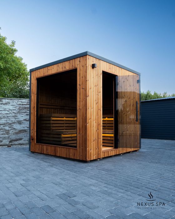 Sauna Intima XL Ogrodowa Fińska Ocieplana Konstrukcja Termo-drewno Premium