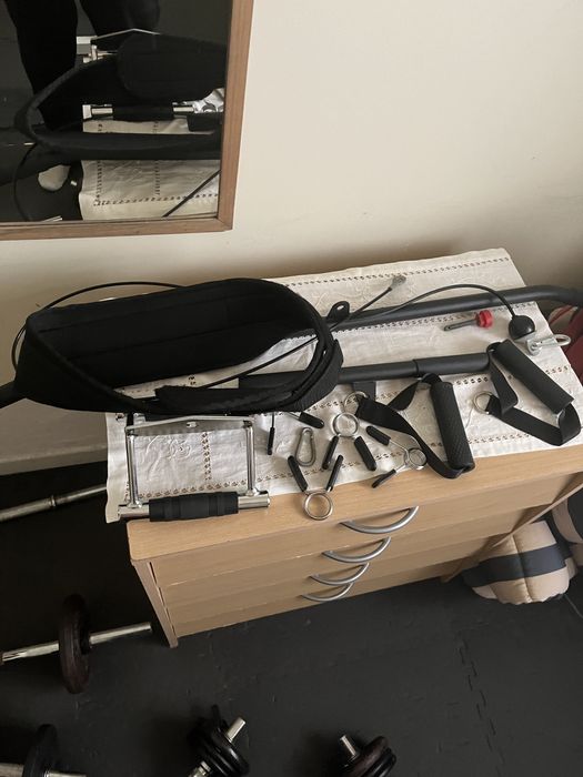 Home Gym Completo - Anilhas + halteres tudo incluido +120kg