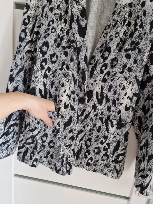 Marynarka żakiet H&M 38 M cętki panterka